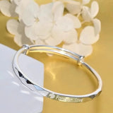 999 Silver Lady Diamond Bracelet, Lucky Clover Rose Jewelry