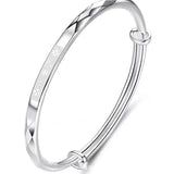999 Silver Lady Diamond Bracelet, Lucky Clover Rose Jewelry