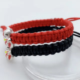 999 Silver Lucky Cat Charm Bracelet Money Amulet Red Rope Tibetan Knots