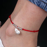 Sterling Silver Gourd Anklet Foot Chain