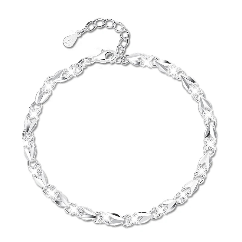 Sterling Silver Lucy Clover Bracelet for Women