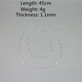 Sterling Silver Necklace Women Chains Chain Necklace Jewelry On the Neck