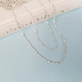 Sterling Silver Necklace Women Chains Chain Necklace Jewelry On the Neck