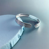 Sterling Silver Cuffs Bracelet Adjustable Retro Design