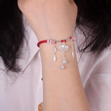 999 Silver Safety Lock Bracelet or Anklet