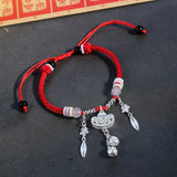 999 Silver Safety Lock Bracelet or Anklet