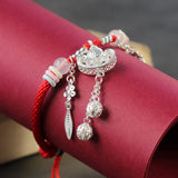 999 Silver Safety Lock Bracelet or Anklet