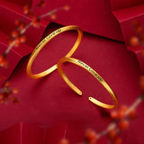 Yellow 6mm Bracelet Bangles Classic Wedding Bangles Christmas Jewelry
