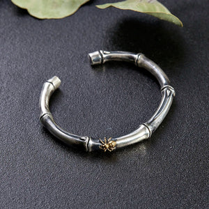 999 Silver Bracelet Men Chinese Old Solid Contentment Pinganzhu Open Silver