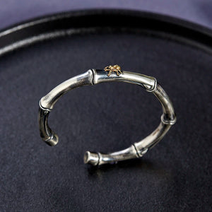 999 Silver Bracelet Men Chinese Old Solid Contentment Pinganzhu Open Silver