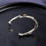 999 Silver Bracelet Men Chinese Old Solid Contentment Pinganzhu Open Silver