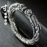 999 Silver Bracelet for Men with Full Carving Design