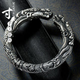 999 Silver Bracelet for Men with Full Carving Design