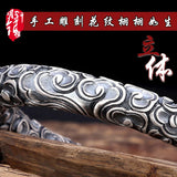 Handcrafted 999 Silver Golden Hoop Bracelet Ethnic Wind