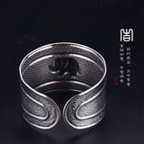 999 Silver Elephant Female Bracelet Ethnic Wind Solid Open Mouth