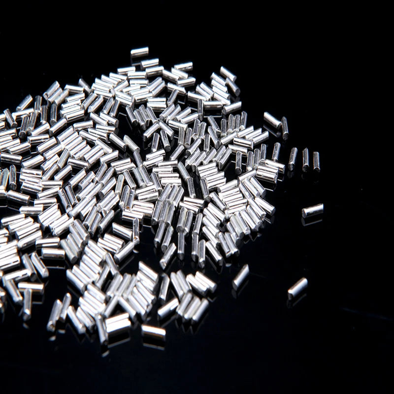 10g 9999 Pure Silver Pellet Crimp End Beads Jewelry Making Findings