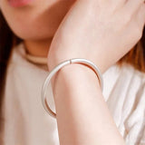 Solid Retro Bracelet Women Wedding Engagement Party Silver Jewelry