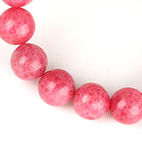 Red Rhodonite Stretch Crystal Bracelet for Women