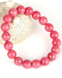 Red Rhodonite Stretch Crystal Bracelet for Women