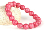 Red Rhodonite Stretch Crystal Bracelet for Women