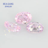 Light Pink CZ Stone Oval Cut Beads for Jewelry