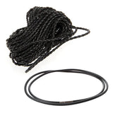9M Braided Leather Necklace Cord String DIY 3Mm With 3Mm Rubber Cord - 24 Inch