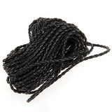9M Braided Leather Necklace Cord String DIY 3Mm With 3Mm Rubber Cord - 24 Inch