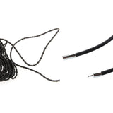 9M Braided Leather Necklace Cord String DIY 3Mm With 3Mm Rubber Cord - 24 Inch