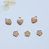 Heart Flower Shape KC Alloy Jewelry Charms Beads Pendants