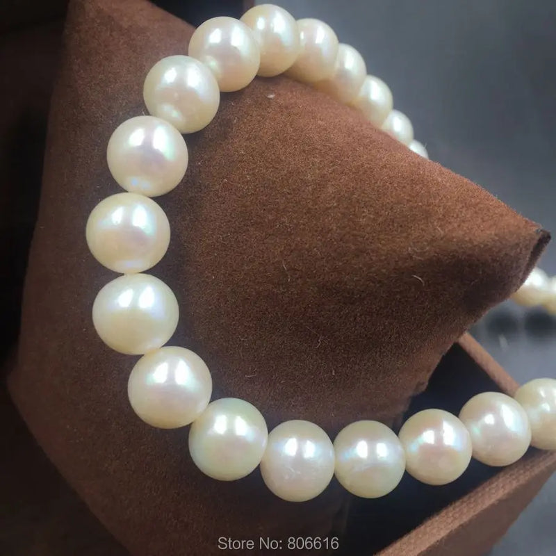 9MM 10Pcs Natural Fresh Water Pearl Round Highlight Beads