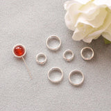 925 Sterling Silver Round Circle Ring Spacer Beads Frame Spacer Beads Alien Bead
