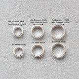 925 Sterling Silver Round Circle Ring Spacer Beads Frame Spacer Beads Alien Bead