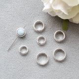 925 Sterling Silver Round Circle Ring Spacer Beads Frame Spacer Beads Alien Bead