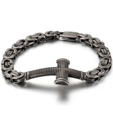 9MM Chain Cross Bracelet Plated Stainless Steel Men's Bracelets