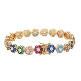 Colorful CZ Tennis Bracelet for Women Men BB223