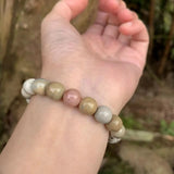 9MM Alashan Jade Bracelet Round Beads Gemstone Jewelry