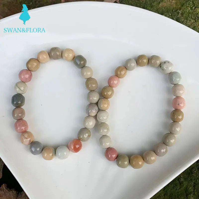 9MM Alashan Jade Bracelet Round Beads Gemstone Jewelry