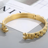 9MM Wide Cuff Bangle Bracelet For Men - Stainless Steel Jewelry