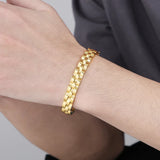 9MM Wide Cuff Bangle Bracelet For Men - Stainless Steel Jewelry