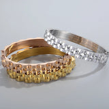9MM Wide Cuff Bangle Bracelet For Men - Stainless Steel Jewelry