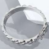 9MM Wide Cuff Bangle Bracelet For Men - Stainless Steel Jewelry