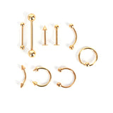 9PCS/10PCS Stainless Steel Body Piercing Jewelry Set