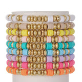 9PCS/Set Colorful Soft Pottery Slice Bracelet Bohemian Style