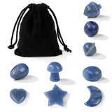 9PCS Rose Quartz Labradorite Crystal Set Home Decor Craft Stones