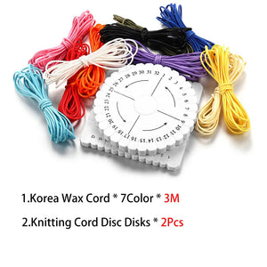 9PCS Waxed Cord Cotton Thread String Strap Cord Disc Necklace Rope