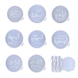 9PCS Coaster Resin Molds Set Silicone Epoxy Casting Mold Stand Cup Mat Storage