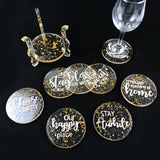 9PCS Coaster Resin Molds Set Silicone Epoxy Casting Mold Stand Cup Mat Storage