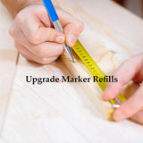 9Pcs 2mm Carpenter Pencil Set with Mechanical Pencil & Carbide Scraper Tool