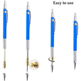9Pcs 2mm Carpenter Pencil Set with Mechanical Pencil & Carbide Scraper Tool