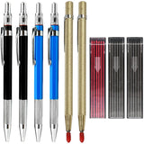 9Pcs 2mm Carpenter Pencil Set with Mechanical Pencil & Carbide Scraper Tool